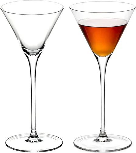Miniatura 11 de KAMMAK Juego de 2 Copas de Martini, 9.13 oz Copas de Cóctel de Cristal Transparente con Tallo, Cristalería de Cóctel Reutilizable para Boda, Fiesta