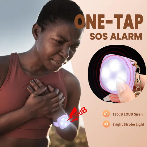 Miniatura 3 de wsdcam Luces de correr para corredores con alarma de seguridad fuerte de 130 dB, luz de seguridad LED USB-C para caminar nocturno/trotar/pasear al