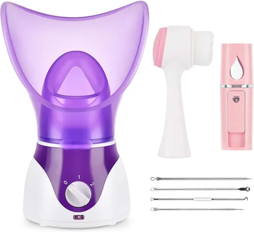 Vaporizador facial para cara Nano Facial Mister Juego de vaporizador facial para limpieza profunda facial, mini vaporizador facial portátil para