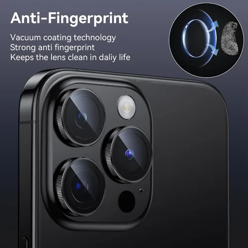 Miniatura 4 de WSKEN Protector de lente de cámara para iPhone 15 Pro/iPhone 15 Pro Max, [Mantén el disparo original] Protector de pantalla de cámara de vidrio