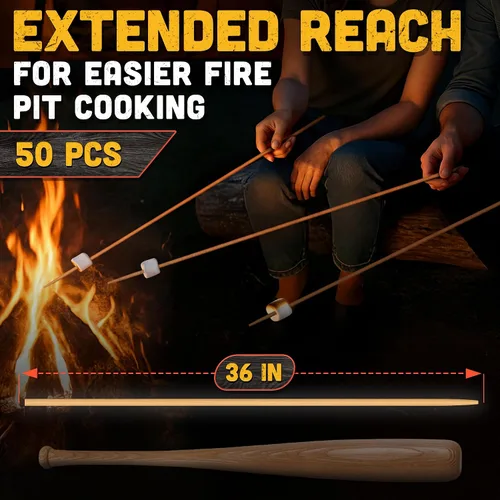 Miniatura 3 de Juego de 120 brochetas descartables de bambú extragrandes