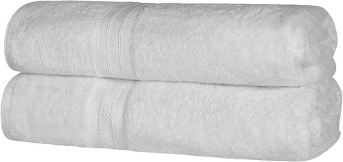 Miniatura 68 de Superior Juego de 2 toallas de baño de fibra larga 100% algodón peinado de 27.64 oz/m², para baño, ducha, cocina, súper suave, afelpado, altamente