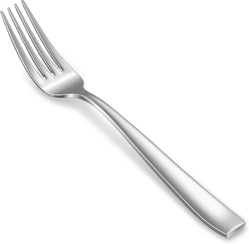 KEAWELL Tenedor Louis de alta calidad de 4 piezas, acero inoxidable 18/10, juego de 4, tenedores finos con borde cuadrado, apto para lavavajillas