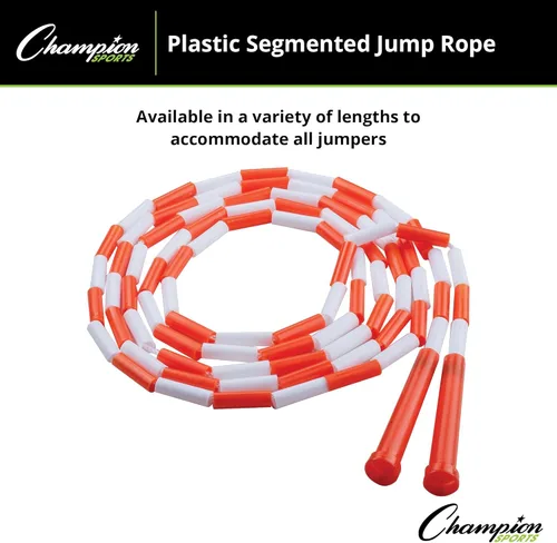 Miniatura 5 de Champion Sports Plastic Segmented Jump Rope Naranja (10 pies)