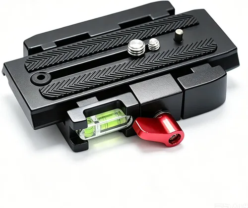 Andoer Adaptador de abrazadera de liberación rápida para cámara y placa de liberación rápida P200 compatible para Manfrotto 500AH 701HDV 503HDV Q5