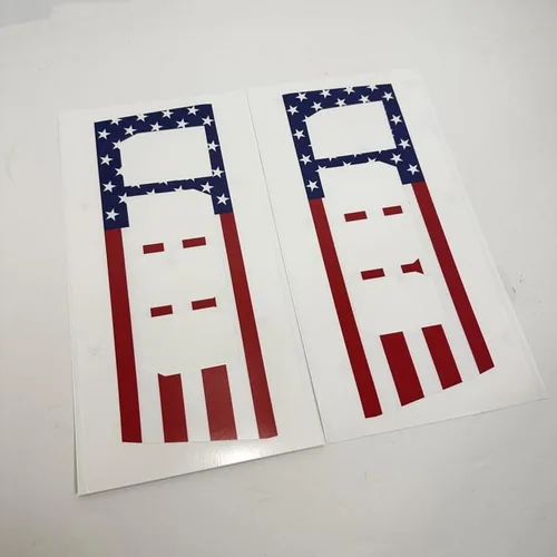 Miniatura 3 de Decal Concepts Compatible con F250 (2017-2022) Kit de calcomanías de emblema de insignia de guardabarros (estilo bandera