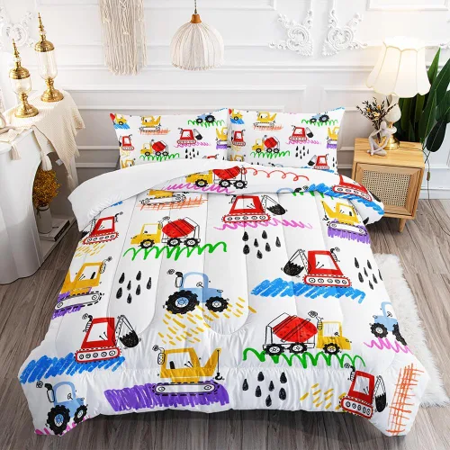Miniatura 10 de Suncloris Lindo edredón de varios perros para niños, juego de ropa de cama Kawaii de dibujos animados para niños y niñas, juego de edredón temático