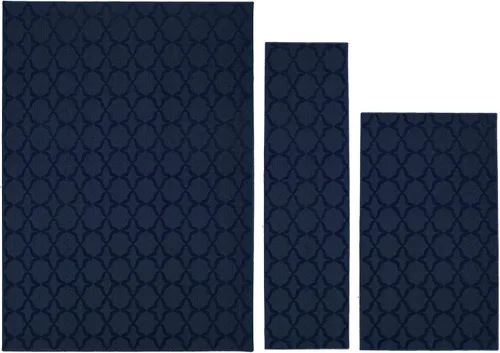 Miniatura 309 de Garland Rug Sparta - Alfombra antideslizante de polipropileno de 2 pies x 12 pies, color negro, ideal para salas de estar y pasillos, elegante