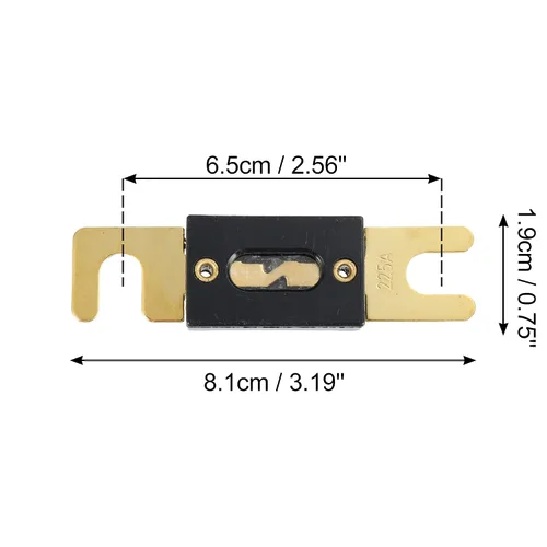 Miniatura 3 de X AUTOHAUX 225A ANL fusible de repuesto de protección eléctrica para coche, camión, motocicleta, barco, CD de audio