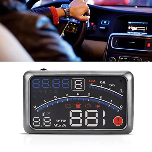 Miniatura 7 de KIMISS Velocímetro digital universal Heads Up Display MPH/KM/h Vehículo Smart HUD Display Digital Mini coche Dashboard Heads Up Parabrisas