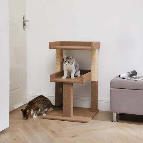 Miniatura 12 de Naomi Home Lulu - Torre grande para gatos con 2 plataformas espaciosas, condominio resistente para gatos con postes rascadores de sisal, diseño