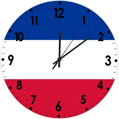 Miniatura 190 de Cheyan Reloj de pared con bandera de Canadá de 12 pulgadas, silencioso, sin tictac, de PVC, funciona con pilas, reloj redondo decorativo, regalo