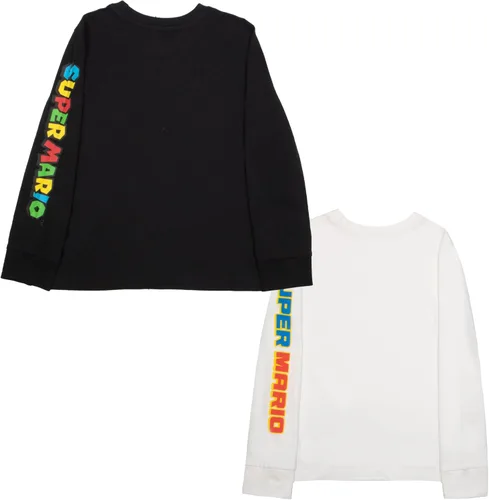 Miniatura 2 de Nintendo Kids Super Mario Bros Mario & Luigi Boys Long Sleeve 2-Pack T-Shirt Bundle Set for Boys