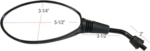 Miniatura 6 de Black Rear View Mirrors Compatible for 2020 Yamaha MT-07