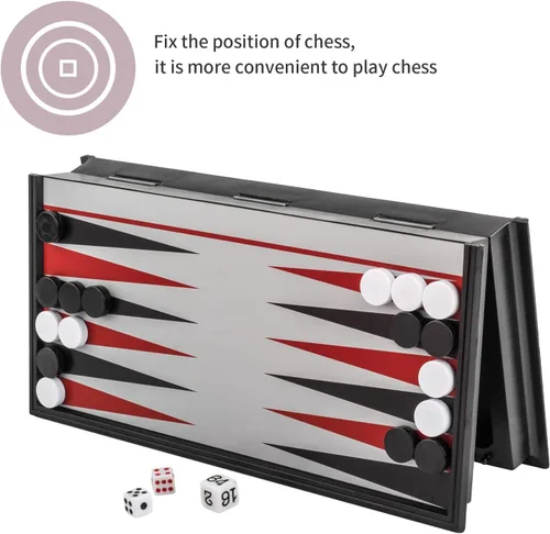 Miniatura 6 de Andux Juego de mesa portátil de backgammon magnético plegable CXSLQ-01 (S) 2205