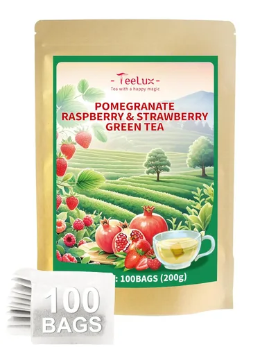 Miniatura 31 de TeeLux Bolsas de té verde menta, té verde con menta, menta verde y citronela, con cafeína, 100% real y natural, 100