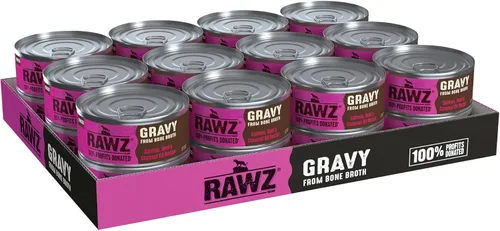 Miniatura 11 de Rawz Natural Premium - Alimento enlatado picado para gatos en salsa de caldo de huesos, hecho con ingredientes reales de carne, sin BPA y encías