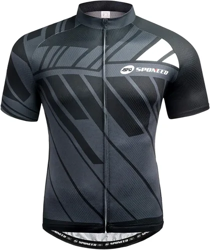 Miniatura 17 de sponeed - Jerséis de ciclismo para hombre, tops, camisas de ciclismo, manga corta, atuendo de ciclismo, chaqueta de ciclismo de cierre completo
