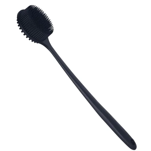 Miniatura 7 de DNC Exfoliador de Espalda para Ducha Cepillo Corporal de Silicona Suave para Baño con Mango Largo (Negro)