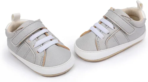 Miniatura 5 de Tenis de tobillo alto unisex para bebés, niños y niñas, suela de goma suave, zapatos de cuna para niños pequeños