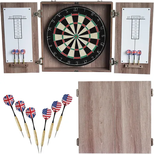 Hathaway Winchester - Juego de diana y gabinete Driftwood