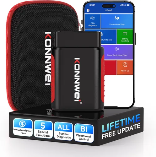 KONNWEI Escáner OBD2 Bluetooth – Herramienta de diagnóstico de sistema completo con control bidireccional, restablecimiento de aceite/EPB/DPF/BMS,