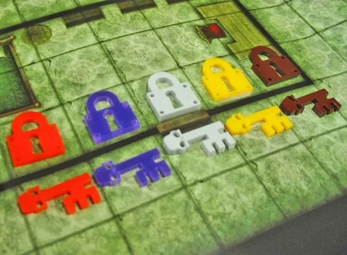Miniatura 3 de LITKO Fichas de bloqueo y llave Compatible con juegos de Calabozos y Dragones y Pathfinder, juego multicolor (10)