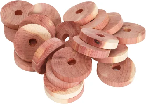 Miniatura 4 de Bloques de cedro para almacenamiento de ropa, anillos de cedro Cedar Essence (paquete de 20) fabricados en Estados Unidos
