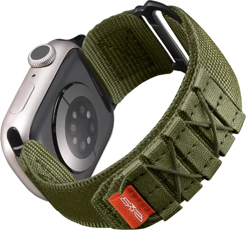 Bandletic Compatible con Apple Watch Band Series 11 10 Band 42mm 41mm 40mm 38mm para Hombres, Correa de Reemplazo de Nylon Táctico Resistente para