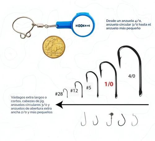 Miniatura 5 de HOOK-EZE Herramienta para atar nudos de pesca Protege de los anzuelos de pescado Ata nudos de pesca fácilmente Gadgets geniales para Verde