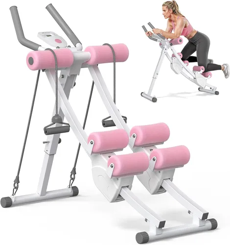 Miniatura 10 de MERACH Ab Machine, Adjustable Ab Trainer Machine, AB Workout Equipment for Home Gym, Independent Dual Tracks for Mountain Climber, Foldable for Home