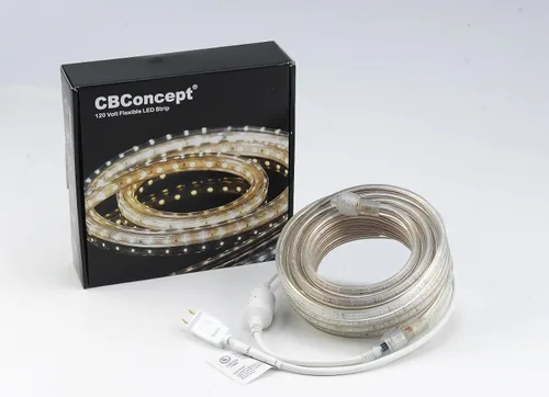 Miniatura 4 de CBConcept Listado UL, 20 pies, súper brillante, 5400 lúmenes, blanco cálido de 3000 K, regulable, tira de luz LED plana flexible de 110-120 V CA