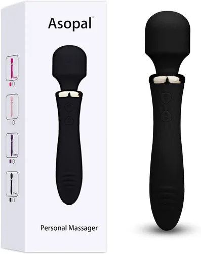 Varita vibradora masajeadora inalámbrica, [ambos extremos vibran] vibrador para mujeres, masajeador personal de mano, masajeador recargable,