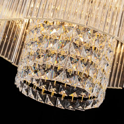 Miniatura 8 de LumFurn D12inch Modern Crystal Ceiling Light, 3-Light Chic Flushmount Close to Ceiling Light Fixture for Kitchen, Hallway & Bedroom, D12 x H12in