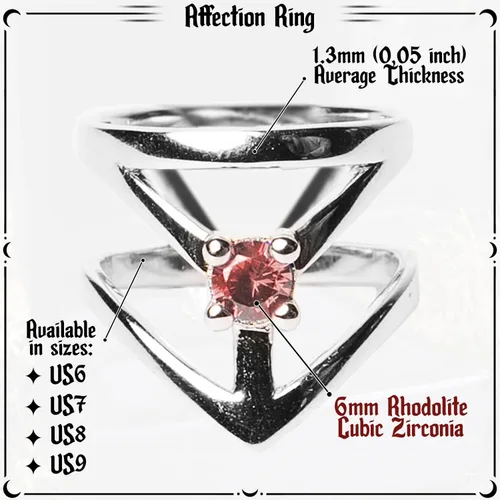 Miniatura 7 de Anillo de afecto de Rogue+Wolf Halloween plata compromiso compromiso compromiso anillos de boda para mujer, joyería gótica Y2K, accesorios