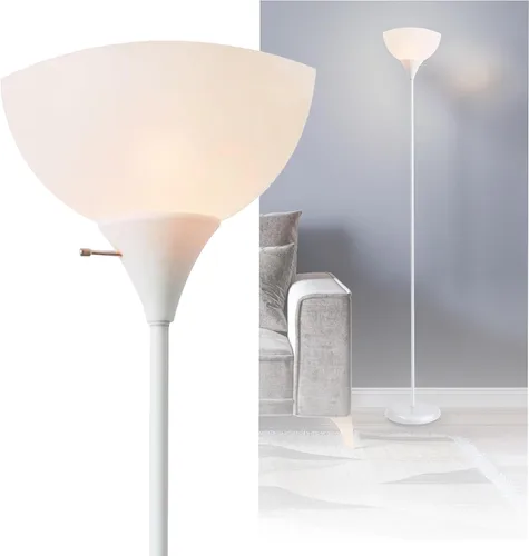 Miniatura 2 de Newhouse Lighting NHFL-JO-WH Joey Lámpara de pie moderna de 71 pulgadas para dormitorios, sala de estar, lámpara de pie duradera para el hogar