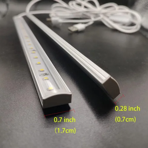 Miniatura 3 de Iluminación LED para debajo del gabinete, barra de tira de luz LED de 12 pulgadas, luz LED USB blanca cálida de 3000 K, pequeña iluminación LED