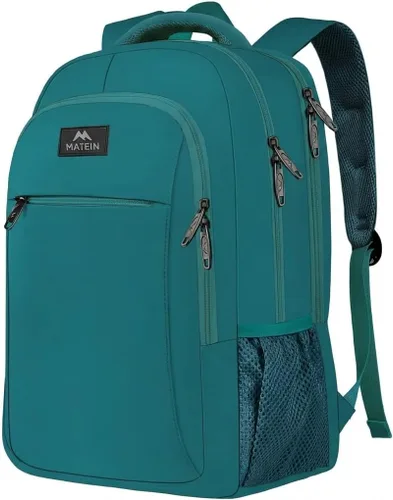 Miniatura 28 de MATEIN - Mochila de viaje para laptop, mochila empresarial antirrobo, delgada, resistente, puerto de carga USB, impermeable, para universidad o Gris