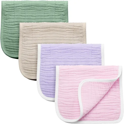 Miniatura 11 de Synrroe Paños de muselina grandes para eructos, paños de muselina para bebés niñas y niños, paquete de 10 extraabsorbentes y suaves de muselina, 6