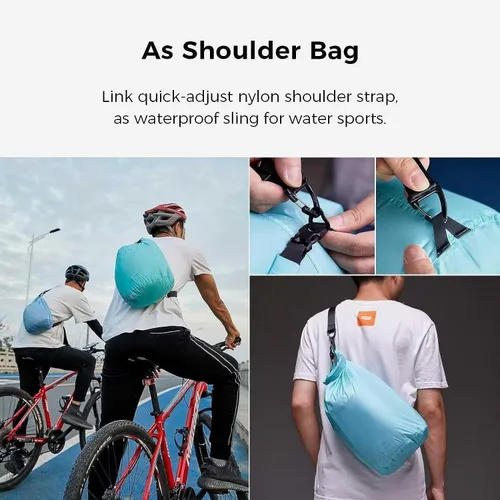 Miniatura 3 de Bee Nesting Juego de bolsas secas ultraligeras para mochileros, saco seco impermeable para camping, senderismo, motocicleta, saco de cosas ligeras