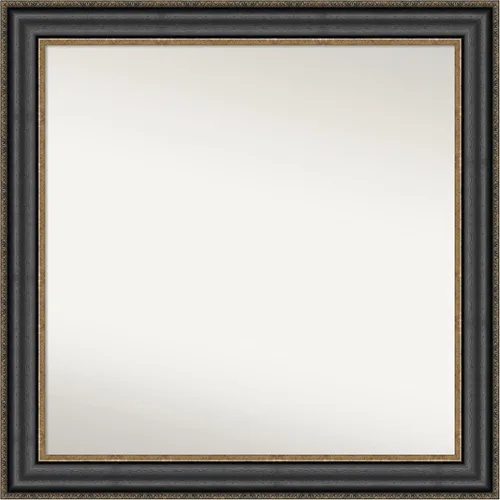 Miniatura 676 de Amanti Art Espejo personalizado, espejo de baño negro puente, espejo de pared o espejo de tocador de baño sobre el fregadero (26 x 26 pulgadas)