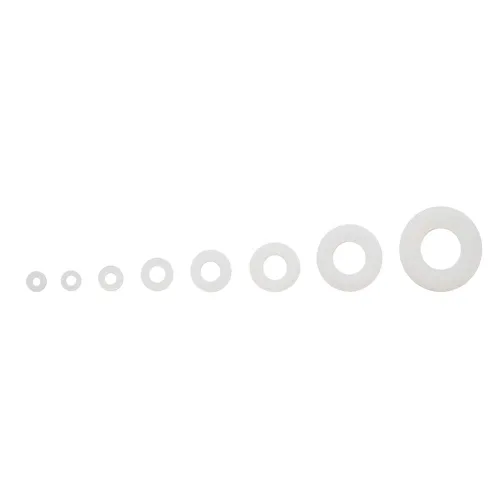 Miniatura 2 de Kit surtido de arandelas planas de nailon blanco de 500 piezas para tornillo M2 M2.5 M3 M4 M5 M6 M8 M10 Para uso mecánico y eléctrico M2 M2.5 M3