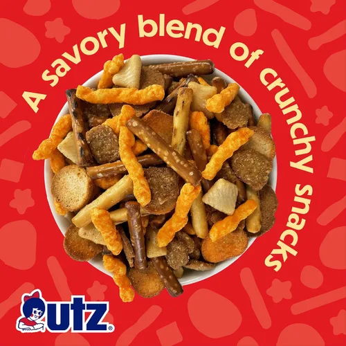 Miniatura 5 de Utz Pub Mix, 42 onzas. Barril, mezcla de bocadillos sabrosos con una mezcla de sabores crujientes para un delicioso aperitivo de fiesta, recipiente