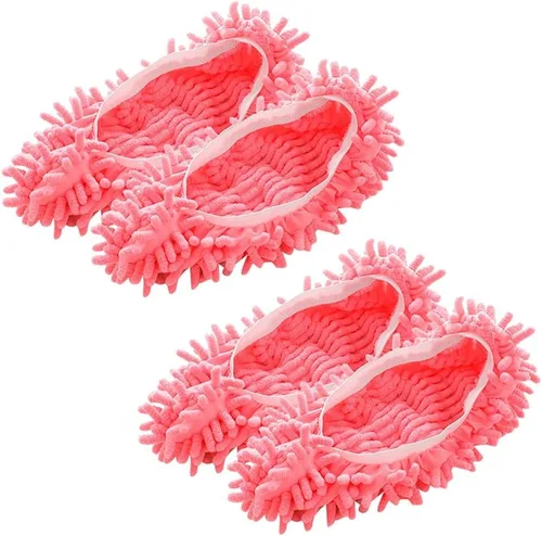 Miniatura 10 de Calcetines para trapeador, 2 pares de fundas de microfibra para limpieza de casa, suaves, lavables, reutilizables, de microfibra, para limpieza