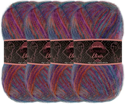 Miniatura 94 de JubileeYarn Mohair Elixir Yarn - 50g/Skein Baby Wool Blend - Cosmopolitan - 1 Skein