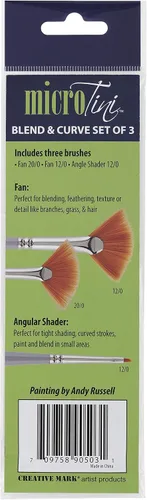 Miniatura 25 de Creative Mark Juego de 30 pinceles de pintura con microdetalles, mini pinceles para acrílico, acuarela, óleo, cara, uñas, pintura a escala y dibujo