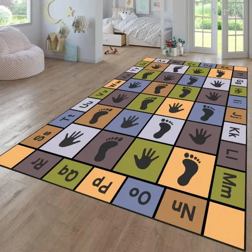 Miniatura 7 de Hopscotch - Alfombras de juego para niños, alfombra educativa del alfabeto ABC, sala de juegos, dormitorio, sala de estar, decoración de aprendizaje