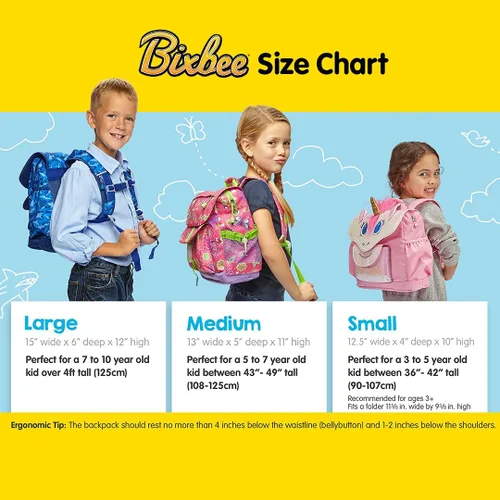 Miniatura 7 de Bixbee Mochila para niños pequeños con alas Edades de 3 a 5 Guardería preescolar y primaria para niños rubí frambuesa Ruby Raspberry S Viajar