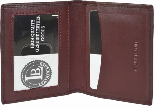 Miniatura 43 de Leatherboss - Cartera delgada y plegable de piel auténtica Soporte para tarjeta de crédito, débito, identificación Compacta y elegante