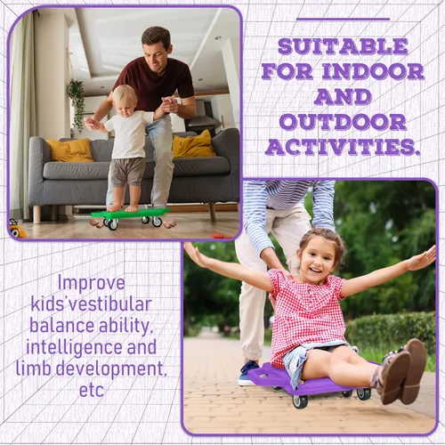 Miniatura 4 de Jerify 8 piezas de patineta deportiva para niños con ruedas de plástico que no se dañan, educación física para el hogar, equipo de juego escolar